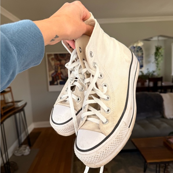 Converse Shoes - Converse Off-White High-Top Sneakers
